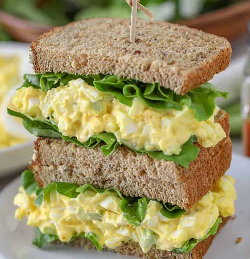 Egg Salad Sandwich Combo with Side, Drink & Pickle Spear