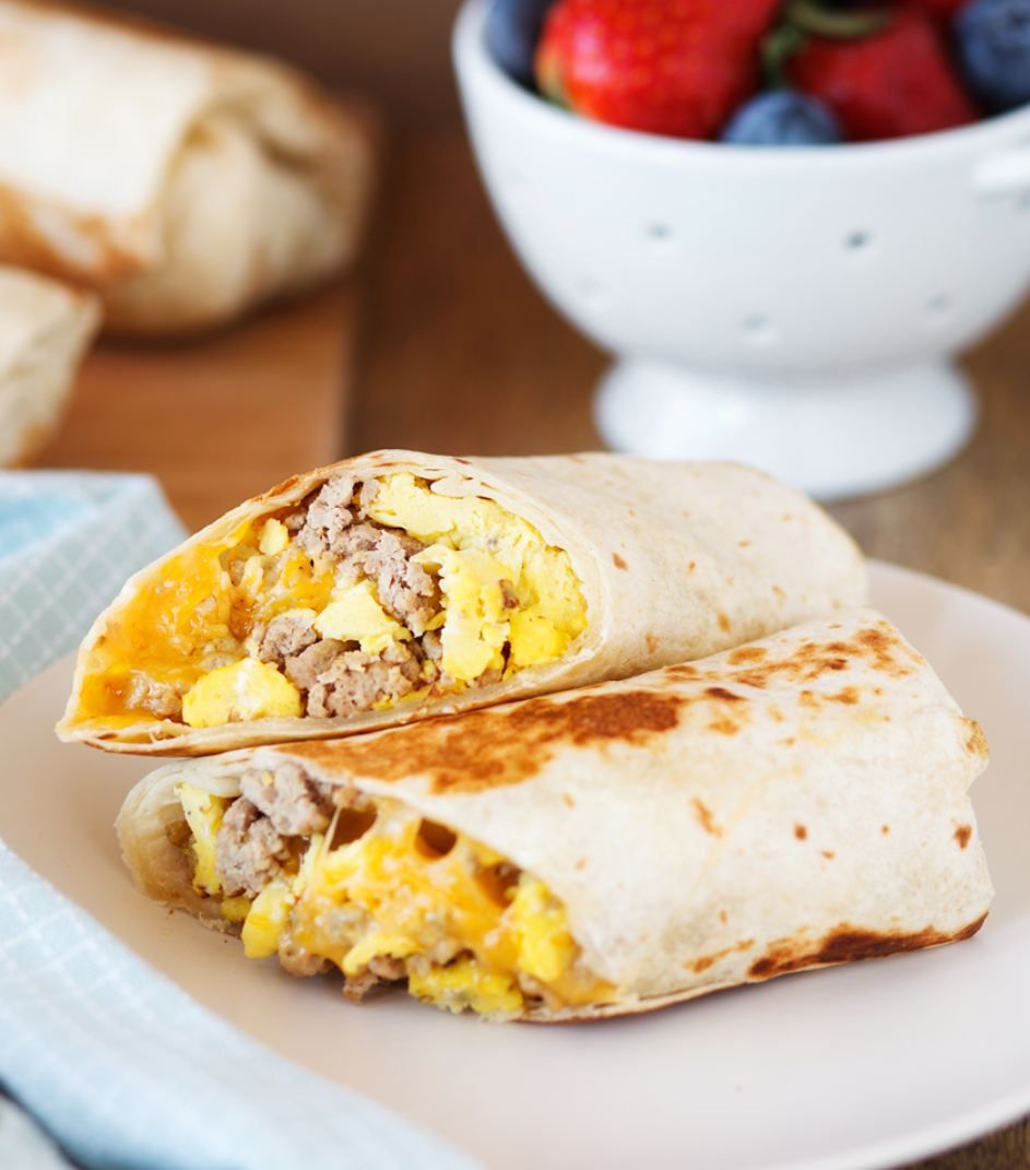 Sausage, Egg and Cheese Burrito