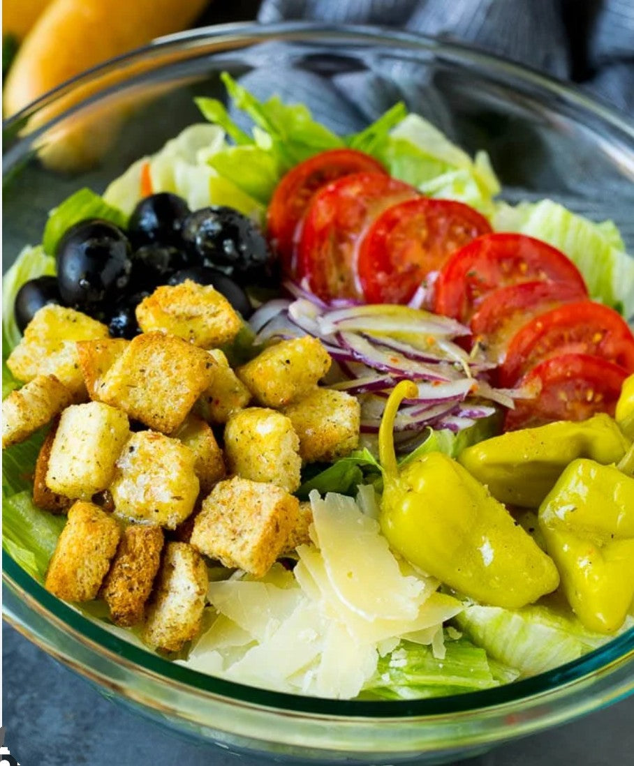 Italian Salad and a Drink