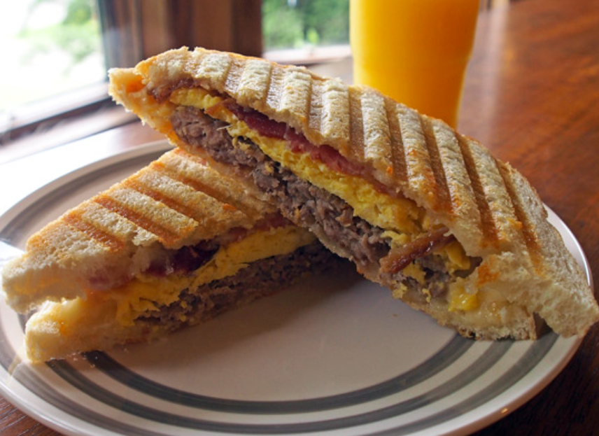 Sausage, Egg and Cheese Panini