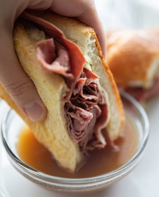 French Dip Combo with Side, Drink & Pickle Spear