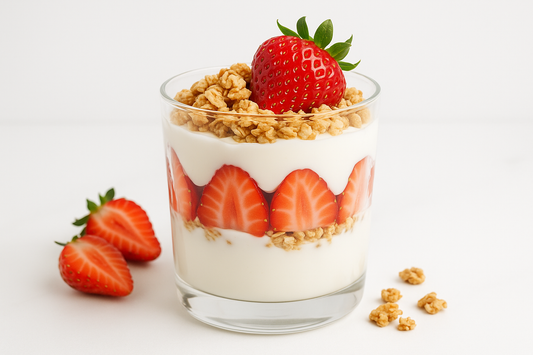 yogurt parfait with strawberries
